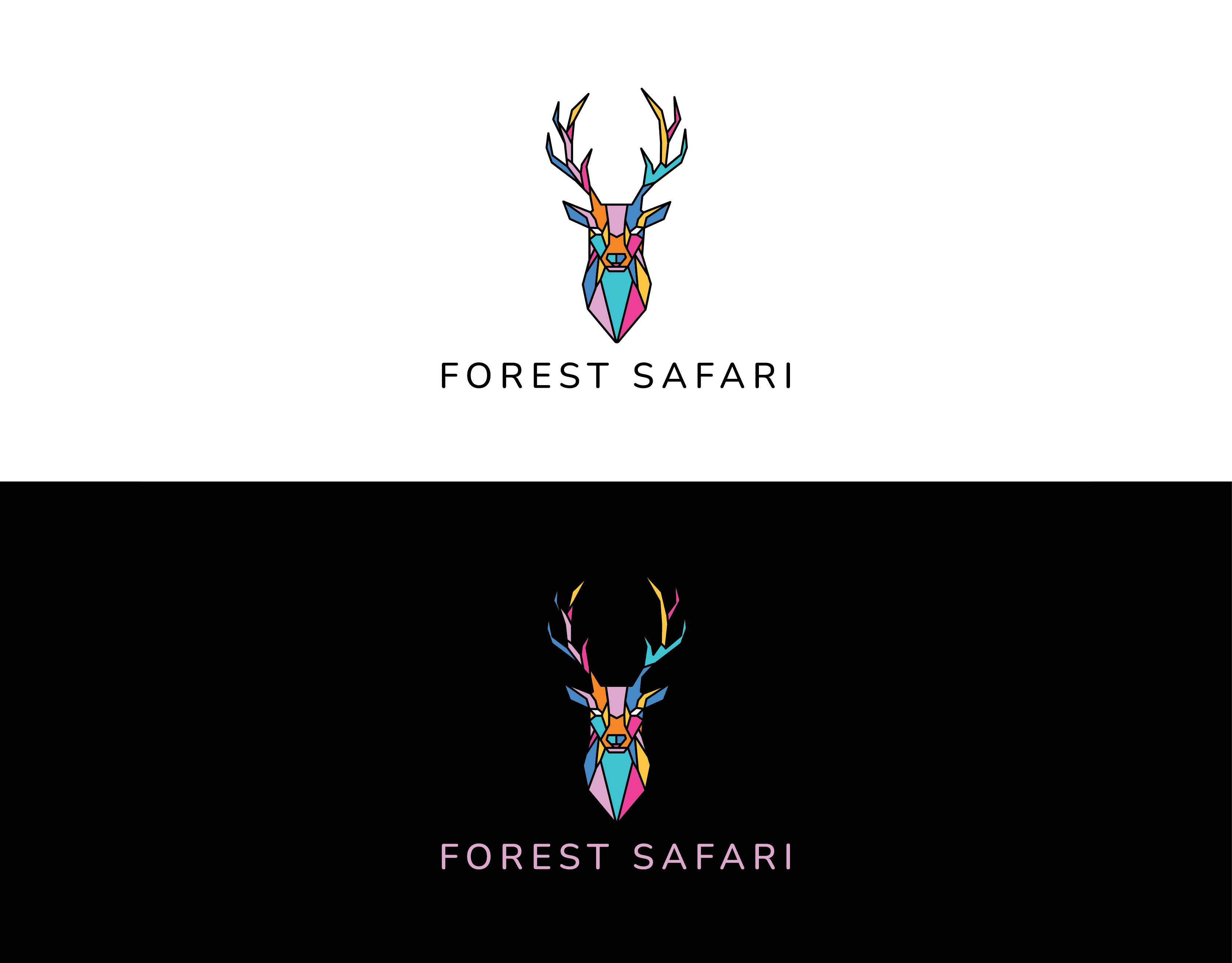 Forest Safari logo design brand and identity branding design grahic design graphic design graphics illustration logo logodesign safarilogo techuptodate ui vector