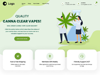 Weed vapes ecommerce website layout cannabis cannabis website design inspiration ecommerce flat design home page homepage design illustration instagram feed ideas landing page design vapes website weed website