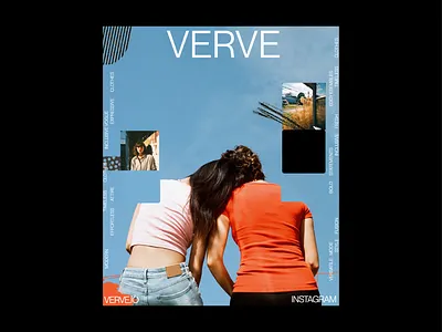 VERVE brand branding collage design fashion fashion brand graphic design logo ui visual visual graphics