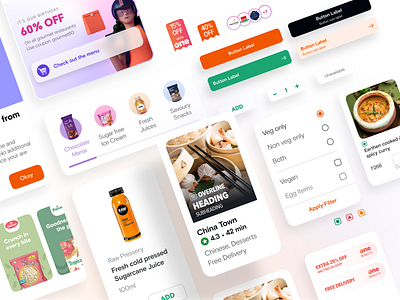 Swiggy design language system branding buttons cards case study delivery app design design assets design components design ui digital illustration dls food app food cards graphic design icons illustration search bar swiggy ui vector