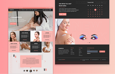 Sleek Cosmetics Appointment Landing Page appointmentbooking beautyexperience beautyservices cosmeticsappointment informativecontent intuitiveuiux luxurioustreatments makeovermagic mobilefriendly selfcarejourney skincareconsultation sleeklandingpage spaday userfriendlydesign