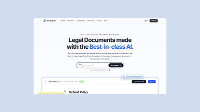 SAAS Landing Page Design - Airstrip AI ai website design landing page landing page design landing page ui landing ui minimal minimal design minimal website design product page design saas saas design saas website saas website design ui ui design website design