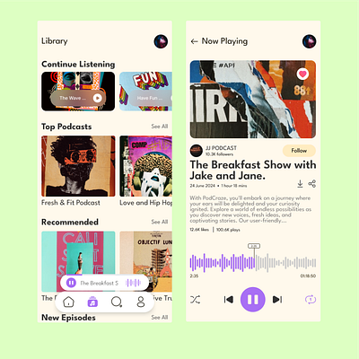 Podcast App - Podcraze app app design design landing page podcast ui ux