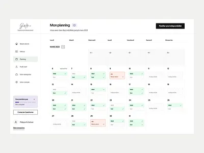 Gastrhome - Calendar planner for chefs