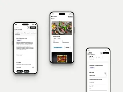 Gastrhome - Menu creation form for chefs chef cooking editor form interface menu mobile product design ui ux