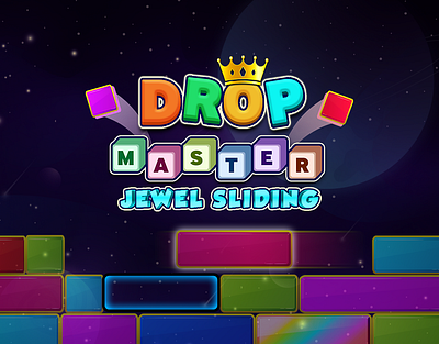 Drop Master Jewel Sliding Game UI Design: Puzzle 2d capermint game jewel puzzle slide ui