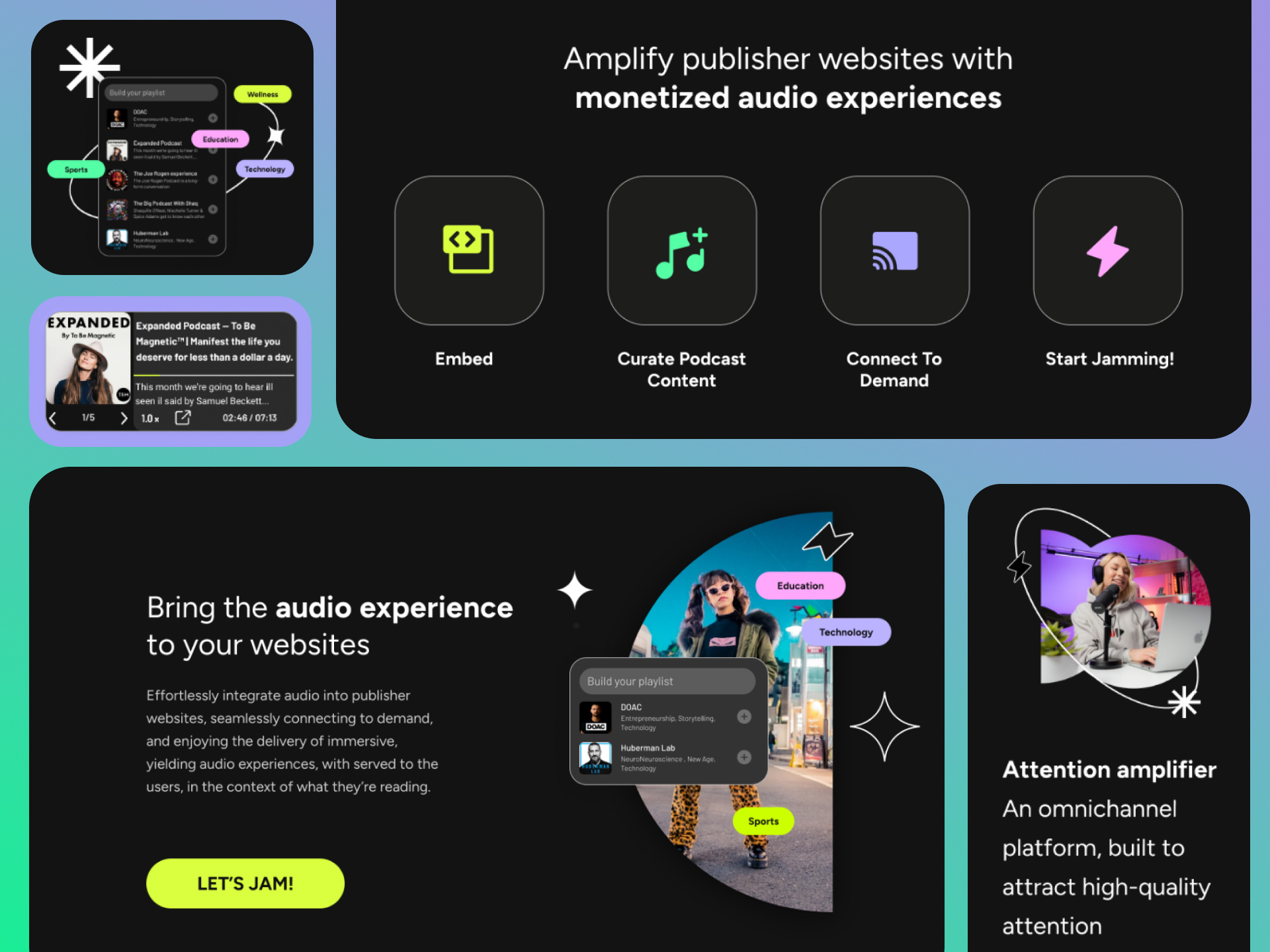 Jamx Branding and Landing page branding graphic design items landing page web design