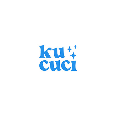 kucuci logo blue branding carwash clean graphic design laundry logo logo type
