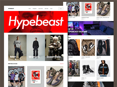 Hypebeast shopping Website ecomm ecommerce hypebeast landing page product page shopping ui ux
