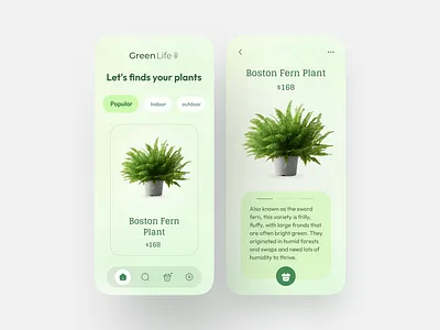 Plants Shop App buy clean design flower mobile plants shop shopping trend ui uimehr ux