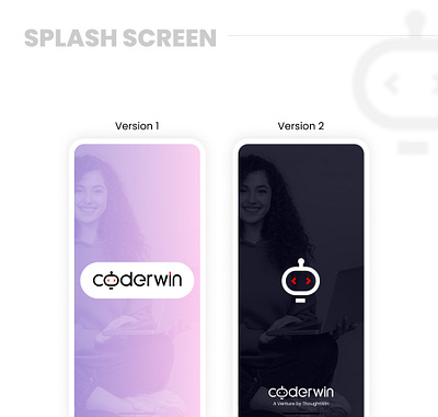 Splash Screen Versions For an App graphic design logo ui uiux web
