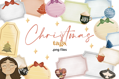 Christmas tags christmas colorful design digital art illustration procreate procreate illustration tags