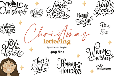Christmas lettering christmas clipart design digital art illustration letter lettering png procreate quotes
