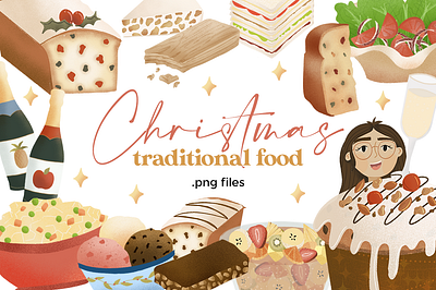 Christmas traditional food christmas christmas vibes design digital art food illustration procreate traditional