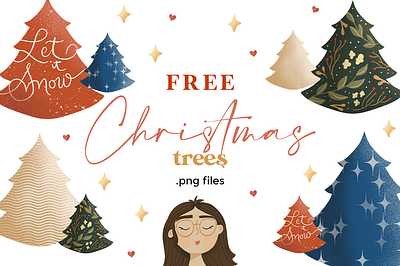 Christmas trees christmas christmas trees clipart design digital art free illustration procreate trees