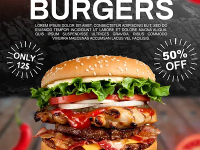 A4 Size Poster Design burger poster flyer flyer design flyer designers graphic design poster poster design poster designer posters unique designers unique poster design