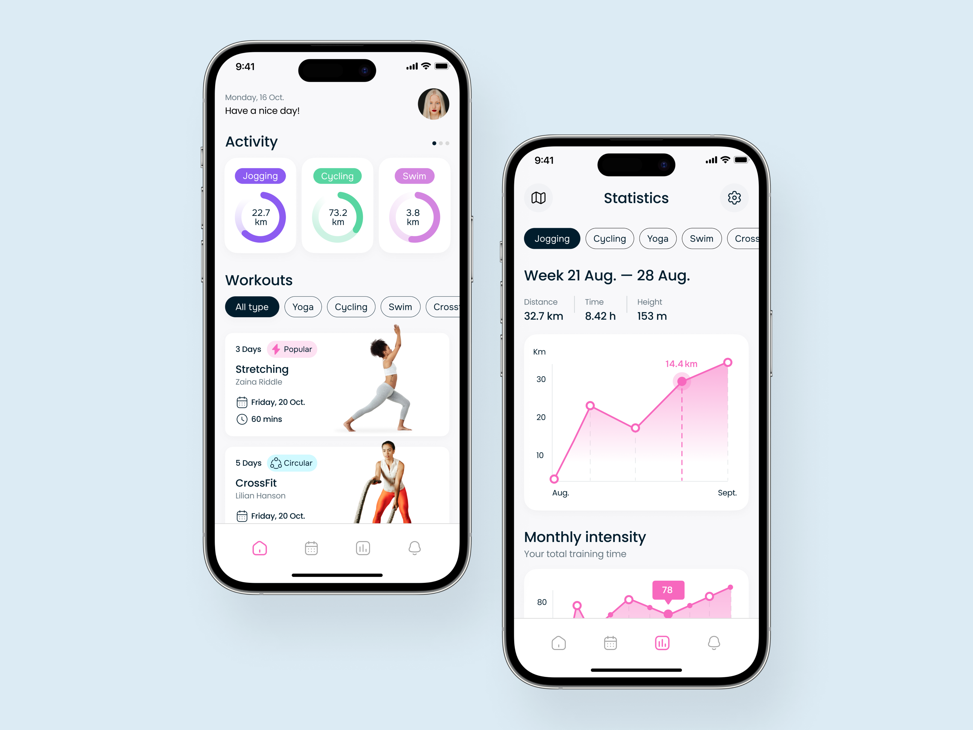 Fitness App Design Concept by Dmitry Lauretsky for Ronas IT | UI/UX ...