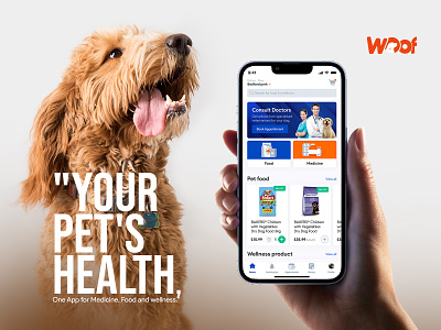 Dog Wellness application app concept ios mobile application ui