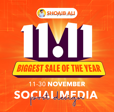 11.11 Shopping Day Posts Design 11.11 11.11 sale facebook post graphic design instagram post sale sale day shopping day social media social media post