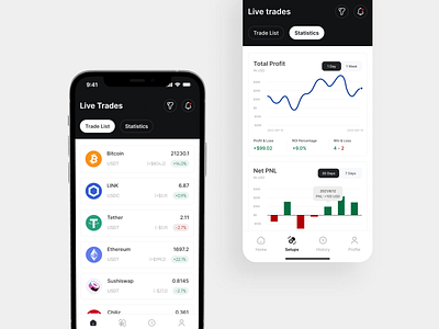 Cryptocurrency application application crypto cryptocurrency dashboard journal mobile platform project trade ui ux web design website