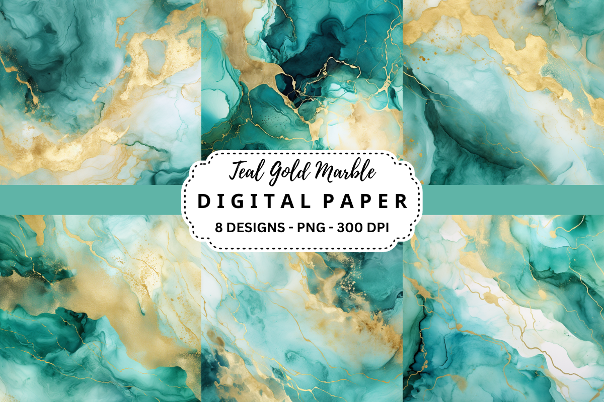 Teal Gold Marble Background by Adrian on Dribbble