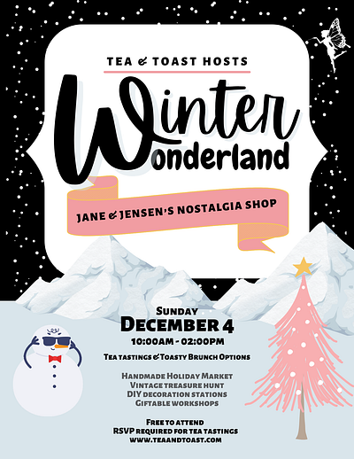 Tea Party Promo - Winter Wonderland graphic design illustration