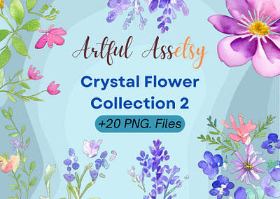 Crystal Flower Clipart clip art clipart clipart png crystal design flower flowers graphic design illustration png