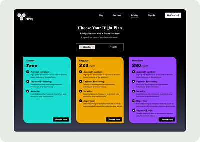 MPay - Pricing Page, Webflow design graphic design pricing page ui ux webflow wepapp