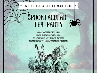 Spooktacular Tea Party Flyer food photography graphic design