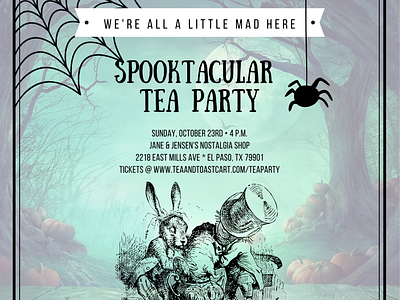 Spooktacular Tea Party Flyer food photography graphic design