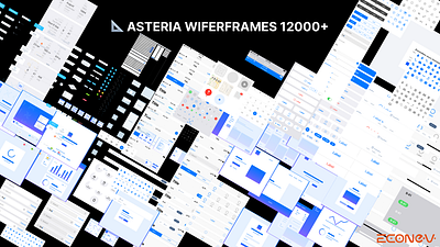 📐 ASTERIA WIFERFRAMES 12000+ by econev app branding design econev figma graphic design ui web wiferframes