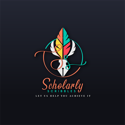Scholarly Scribbles Logo 3d animation branding graphic design logo motion graphics ui