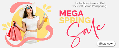 Mega Spring Sale Banner 3d animation branding graphic design logo motion graphics ui
