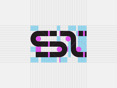 Shroud Tech Logo Mark Structure black geometric grid light logo logo mark structure white