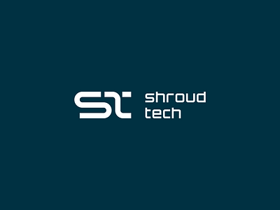 Final Shroud Tech Logo dark geometric logo logo mark navy typography white