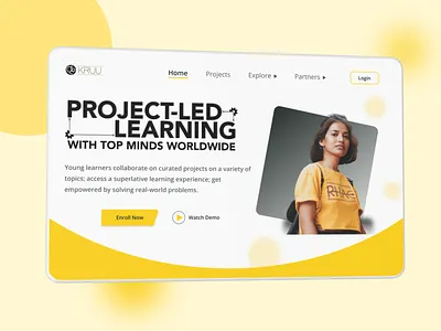 Kruu Website - Redesign branding design illustration logo mobile app ui ui design uidesign uiux ux