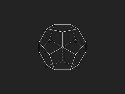 Dodecahedron 3d black dodecahedron garphic geometric white