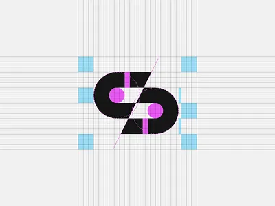 Shrewder Design Logo Mark Structure black breakdown geometric grid light logo logo mark structure