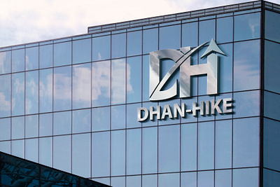 Dhan-hike logo design 3d graphic design logo