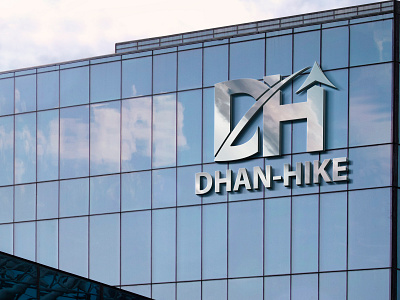 Dhan-hike logo design 3d graphic design logo