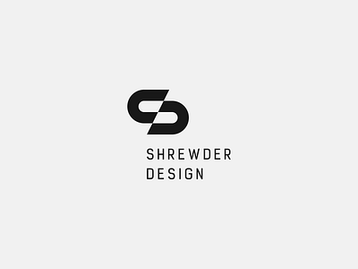Shrewder Design Logo - Vertical Layout black geometric light logo shrewder design typography vertical