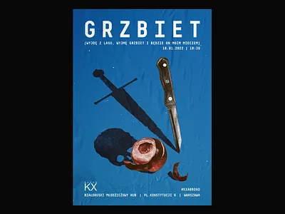 GRZBIET / SPINE / Poster branding design digital design graphic design illustration inspiration jana galushkina noise plakat poster poster design typography web