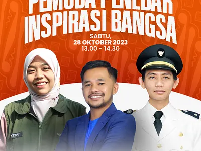 Poster Design for MQFM Jogja Inspirasi Siang Spesial Program graphic design inspiration desgin instagram poster podcast poster poster design social media sumpah pemuda youtube thumbnail