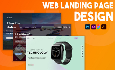 Web Landing Page Design graphic design ui web design web landing page design website