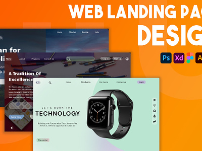 Web Landing Page Design graphic design ui web design web landing page design website