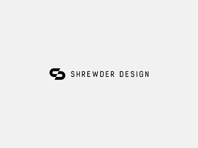 Shrewder Design Logo - Landscape - Single Line black dark geometric horizontal landscape light logo s single line typography white