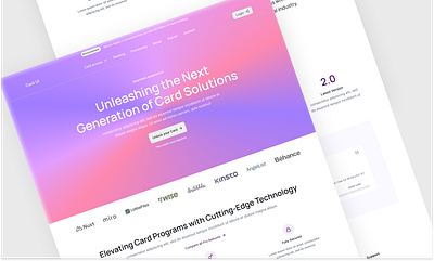 Card Solutions landing page concept branding creative landing page design finance landing page finance website fintech fintech landing page ui web design