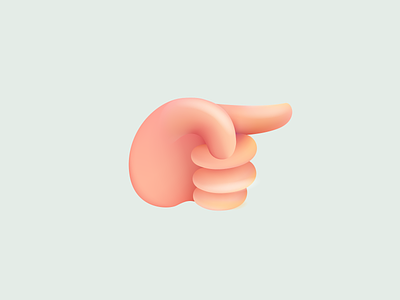 Pointing finger emoji 3d arm emoticon finger glossy hand icon illustration logo point sketch