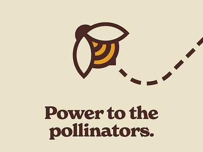 Power to the pollinators bee bumblebee illustration pollinator vintage
