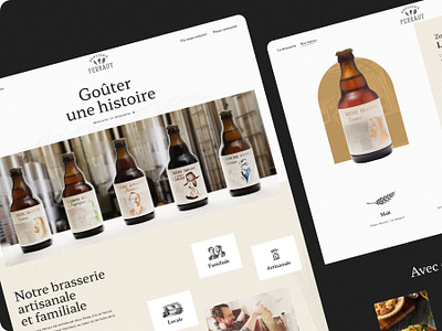 Brasserie Perraut beer branding brewing design ui ux webflow